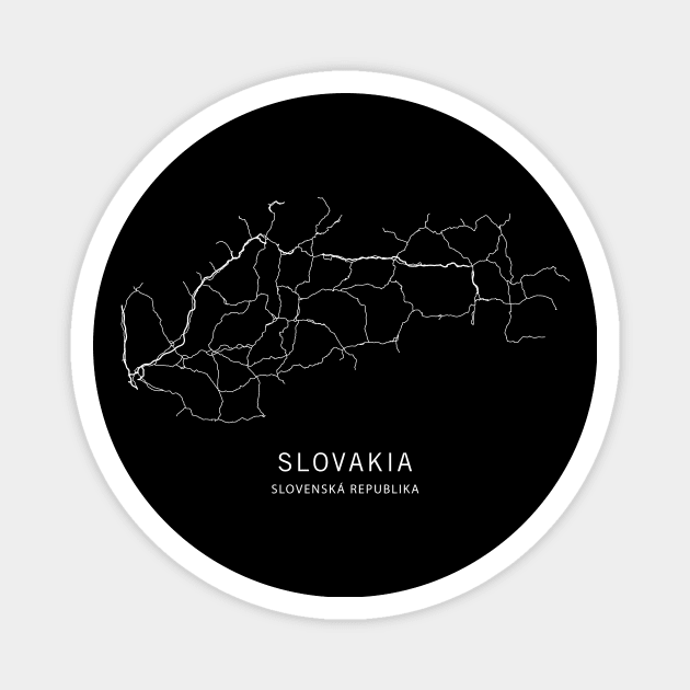 Slovakia Road Map Magnet by ClarkStreetPress